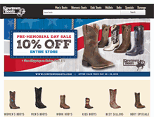 Tablet Screenshot of cowtownboots.com